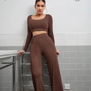 Brand new brown two piece set